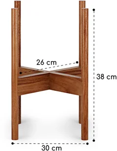 Blumfeldt Zeist stojak na kwiaty, kwietnik, zestaw 3 sztuk, 2 wysokości na doniczki o średnicy 21/26/30 cm, dowolne łączenie, drewno akacjowe PS-ACACIA-FAM - Donice - miniaturka - grafika 5