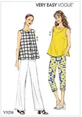 Pasmanteria - VOGUE PATTERNS Vogue wzór Misses-Tops i spodnie, wielokolorowe, rozmiary 1624 - miniaturka - grafika 1