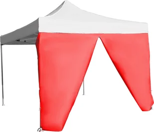 Expodom Ściana boczna 3m z drzwiami, Czerwony - Pawilony ogrodowe - miniaturka - grafika 3