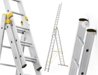 Drabiny - ALVE Drabina aluminiowa 3x15 Forte + Koła I Hak - miniaturka - grafika 1