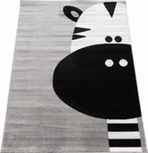Dywany dla dzieci - Omega Dywan dziecięcy 120x160 wesoła zebra szary 120 ACP 64 - miniaturka - grafika 1