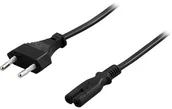 Kable komputerowe i do monitorów - DELTACO DELTACO Power cable C7 (2 pins) Black - 1.8m DEL-109A - miniaturka - grafika 1