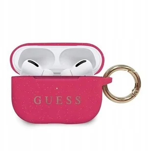 GUESS Etui GUESS Silicone do Apple AirPods Pro Fuksja GUACAPSILGLFU - Pudełka i akcesoria na płyty CD - miniaturka - grafika 3