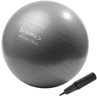 Piłki do ćwiczeń - HMS PIŁKA GIMNASTYCZNA ANTI-BURST YB02 75CM GRAY - miniaturka - grafika 1