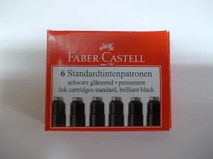 Faber-Castell Naboje krótkie czarne 6 szt. - Naboje i atramenty - miniaturka - grafika 2