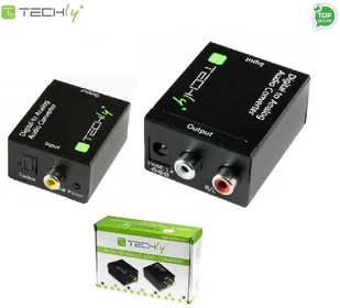 Techly Adapter Audio SPDIF Toslink Coaxial RCA na Analog RCA L/R 301139 - Adaptery i przejściówki - miniaturka - grafika 5