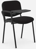 Fotele i krzesła biurowe - Nowy Styl Krzesło konferencyjne stelaż czarny z pulpitem ISO - miniaturka - grafika 1