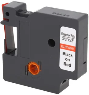 Dymo Zamiennik taśmy D1 40917 9mm czerwona/czarny - Etykiety do drukarek - miniaturka - grafika 2