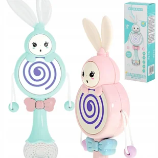 Grzechotka Gryzak Zabawka Interaktywna Królik - Szumiące zabawki - miniaturka - grafika 9