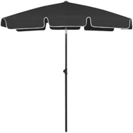 Parasole ogrodowe - VidaXL Parasol plażowy, czarny, 180x120 cm 314725 VidaXL - miniaturka - grafika 1
