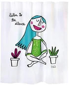 Zasłony prysznicowe - Laroom laroom 13587 Bad zasłony prysznicowej, poliester, biały 13587 - miniaturka - grafika 1