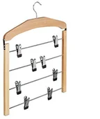 Wieszaki do szafy - Relaxdays Rock wieszak wielokrotnie, drewno do spodni, wieszak na ubrania antypoślizgowa, 45,5 x 39 x 2,5 cm, różne liczby HBT, 1 szt. w opakowaniu 10021851_302 - miniaturka - grafika 1