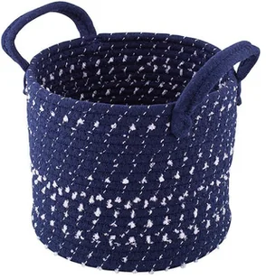 Lumarko Lumarko Kosz Pleciony 22x22x18cm Granatowy! 04080045 Alt - Kosze wiklinowe - miniaturka - grafika 2