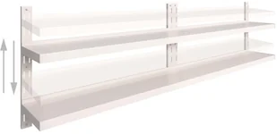 shumee Wiszące półki ścienne 2 poziomy 2 szt. stal 300x30 cm - Półki do kuchni - miniaturka - grafika 5