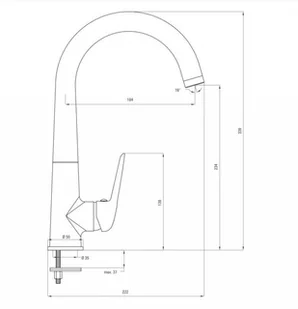 Deante Coriander    BCN 062M - Baterie kuchenne - miniaturka - grafika 2