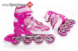 NJ1828 A RÓŻOWY ROZM. S (31-34)  ŁYŻWOROLKI NILS EXTREME - Rolki - miniaturka - grafika 4
