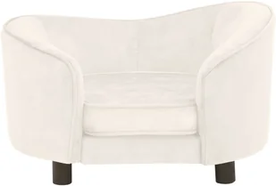 Sofa dla psa, kremowa, 69x49x40 cm, pluszowa - Legowiska dla psów - miniaturka - grafika 3