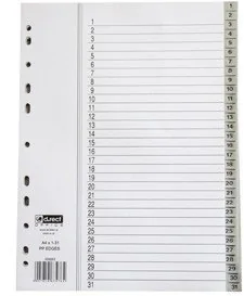 D.rect LEVIATAN Przekładki PP A4 1-31 szare PROMOCJA LV1972 - Segregatory D.rect LEVIATAN Przekładki PP A4 1-31 szare PROMOCJA LV1972 - Segregatory - miniaturka - grafika 1