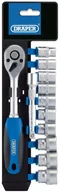 Śrubokręty - DRAPER Tools Grzechotka i nasadki metryczne 3/8", 12 części, 16371 Tools - miniaturka - grafika 1