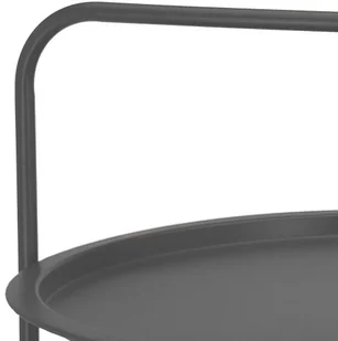 Ambiance Stolik kawowy METALOWY szary modern LOFT okrągły 2-poziomowy stolik nocny 340135 - Ławy i stoliki kawowe - miniaturka - grafika 2