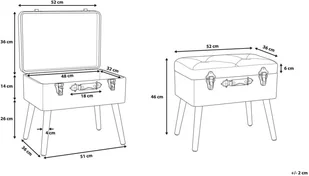 Beliani Stołek ze schowkiem ekoskóra brązowy MALLARD - Pojemniki na zabawki - miniaturka - grafika 4