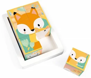 Janod Klocki drewniane puzzle 6w1 Pure 6 elementów J05158 729980 - Zabawki kreatywne - miniaturka - grafika 7