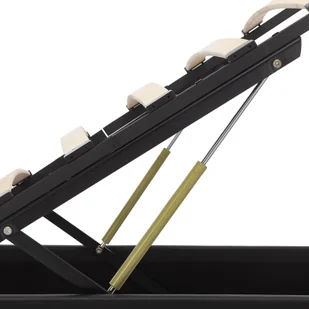 vidaXL Rama łóżka z podnośnikiem i LED, czarna, ekoskóra, 120 x 200 cm - Łóżka - miniaturka - grafika 8