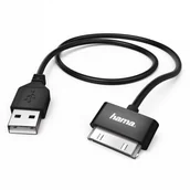 Kable USB - Kabel USB 30-Pin 1m Czarny Ładowanie Sync Transfer Danych Podłączenie PC Mac iPad iPod iPhone - miniaturka - grafika 1