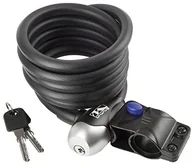 Akcesoria rowerowe - M-Wave S 12.18 zamek rowerowy spiralny, czarna, One Size 233817 - miniaturka - grafika 1