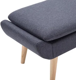 vidaXL Podnóżek tapicerowany, 73 x 43 x 42 cm, ciemnoszary - Inne meble do salonu - miniaturka - grafika 6