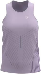 Compressport Koszulka biegowa damska PERFORMANCE SINGLET fioletowa - Bielizna sportowa damska - miniaturka - grafika 2