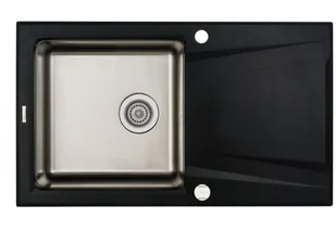 Deante Prime ZSR G113 860x500 mm czarny - Zlewozmywaki - miniaturka - grafika 2