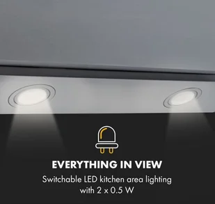 Klarstein Zola 60 Srebrny (CGCH3-Zola60) - Okapy kuchenne - miniaturka - grafika 6