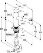 Baterie kuchenne - Kludi Steel Jednouchwytowa bateria kuchenna stojąca DN 15 chrom 44851F860 - miniaturka - grafika 1