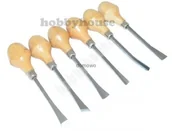 Dłuta - Inny DŁUTA DŁUTKA RYLCE DO DREWNA- 6cz - miniaturka - grafika 1