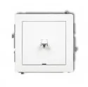 Wyłączniki światła i elektryczne - KARLIK Mechanizm łącznika jednobiegunowego w stylu amerykańskim biały mat KARLIK DECO 25DWPUS-1 - miniaturka - grafika 1