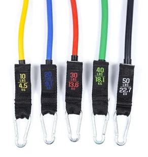 SMJ sport Zestaw: gumy oporowe z uchwytami 5szt. sport EX005 - Pozostały sprzęt i akcesoria do ćwiczeń - miniaturka - grafika 3