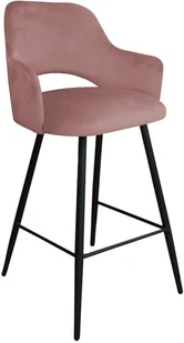 Hoker krzesło barowe Milano podstawa czarna MG58 - Taborety i hokery - miniaturka - grafika 2