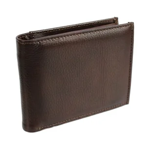 PolskaGalanteria.pl Portfel Męski Skórzany PolskaGalanteria Skóra Cielęca Jedno Skrzydełko Czekoladowy - Portfele - miniaturka - grafika 2