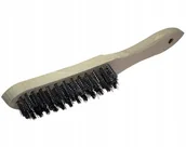 Zestawy narzędziowe - WOLFCRAFT Szczotka ręczna drut stalowy falisty 4-r - miniaturka - grafika 1