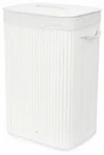 Kosze na bieliznę - Compactor Kosz na brudne ubrania Bamboo prostokątny, biały - miniaturka - grafika 1