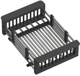 STEINER Koszyk stalowy do zlewozmywaka stal + czarne uchwyty Steiner B3821_BL - Akcesoria do armatury i ceramiki - miniaturka - grafika 2