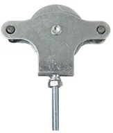 Suszarki na ubrania - Unbekannt WOLF Pack 5120501 koło pasowe lina na pranie, ocynkowane, 40 MM, rolka toczna ze śrubą, szary 5120501 - miniaturka - grafika 1