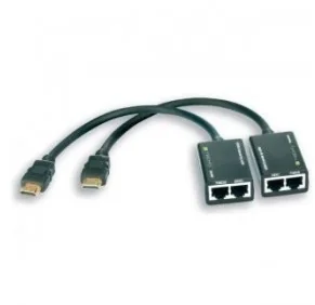 Techly Extender HDMI po skrętce Cat. 5e/6 do 30m, czarny 301153 - Złącza, przejściówki, adaptery - miniaturka - grafika 3
