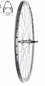Koła rowerowe - Nieznany Koło tylne aluminiowe 28" obręcz stożkowa srebrna piasta aluminiowa 100116 - miniaturka - grafika 1