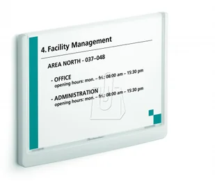 Durable Tabliczka informacyjna Click Sign Durable 210mm x 148,5mm grafitowa 486637 - Numery na dom - miniaturka - grafika 11