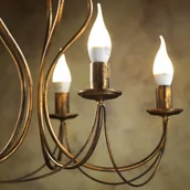 Lampy sufitowe - Euluna Żyrandol Candela, brąz antyczny, 5-punktowy - miniaturka - grafika 1