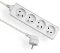 Przedłużacze i rozgałęźniki - Elgotech Przedłużacz 4 gniazdowy z uziemieniem 3x1 2m Biały PSN-402 - miniaturka - grafika 1