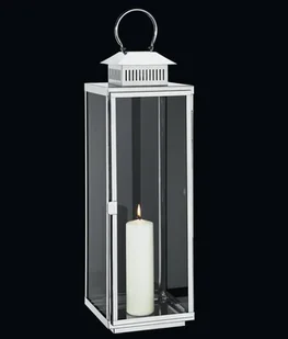 Cilio Lampion Torre L, srebrny, 20x20x77 cm - Lampy ogrodowe - miniaturka - grafika 3