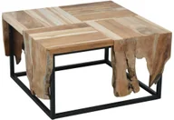 Ławy i stoliki kawowe - Koopman Ambiance Stolik boczny, tekowy, 65x65x35 cm J11302290 - miniaturka - grafika 1